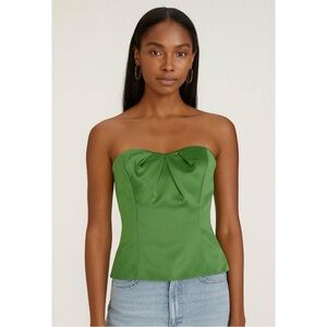 Vintage Y2K Elegant Green Strapless Top Size 8